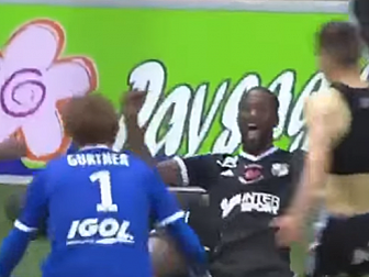 Wild scenes as Ligue 2 team ea...